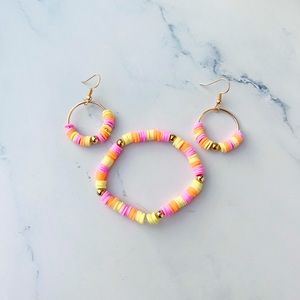 Bracelet with matching earrings set